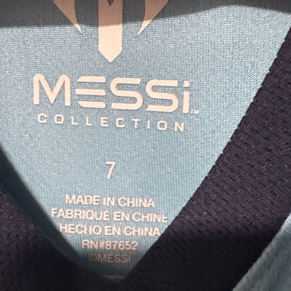 Kids Blue Messi Soccer Jersey - Picture 2 of 3